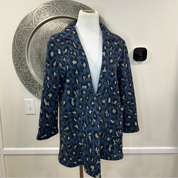 Villagallo Sweaters - Villagallo blue heavy outer cardigan with pockets - Size 42 / US 8 / M